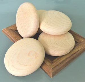 Smooth Maple Round Wooden Pebbles Blocks Perfect for Arts &amp; Crafts
