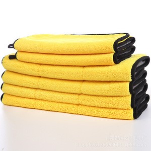 Soft dust removal durable white high absorption water absorbent micorfibre car cleaning 2 sided microfiber car wash towels