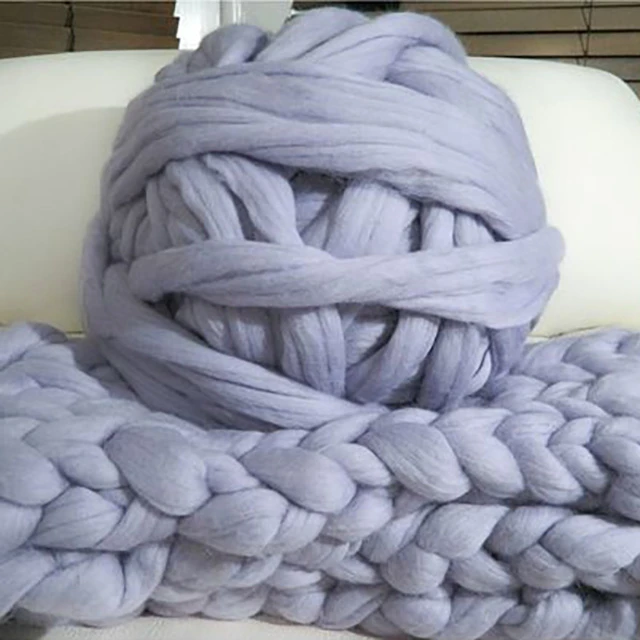 soft feeling super chunky blanket yarn merino wool roving for felting