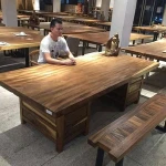 Solid Wooden Furniture Series Solid  Walnut  Wooden Modern Executive Drawer  Office Desk