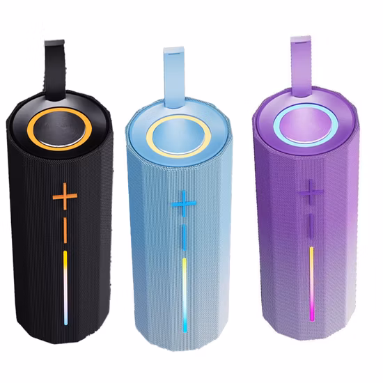 Import Vibrant Portable Bluetooth Speaker with RGB Lights and Grip from China