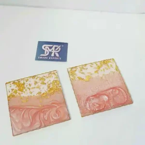 Square Resin Coaster: Top-Quality 10cm x 10cm Square Coaster - Elevate Your Table Setting with Superior Craftsmanship"