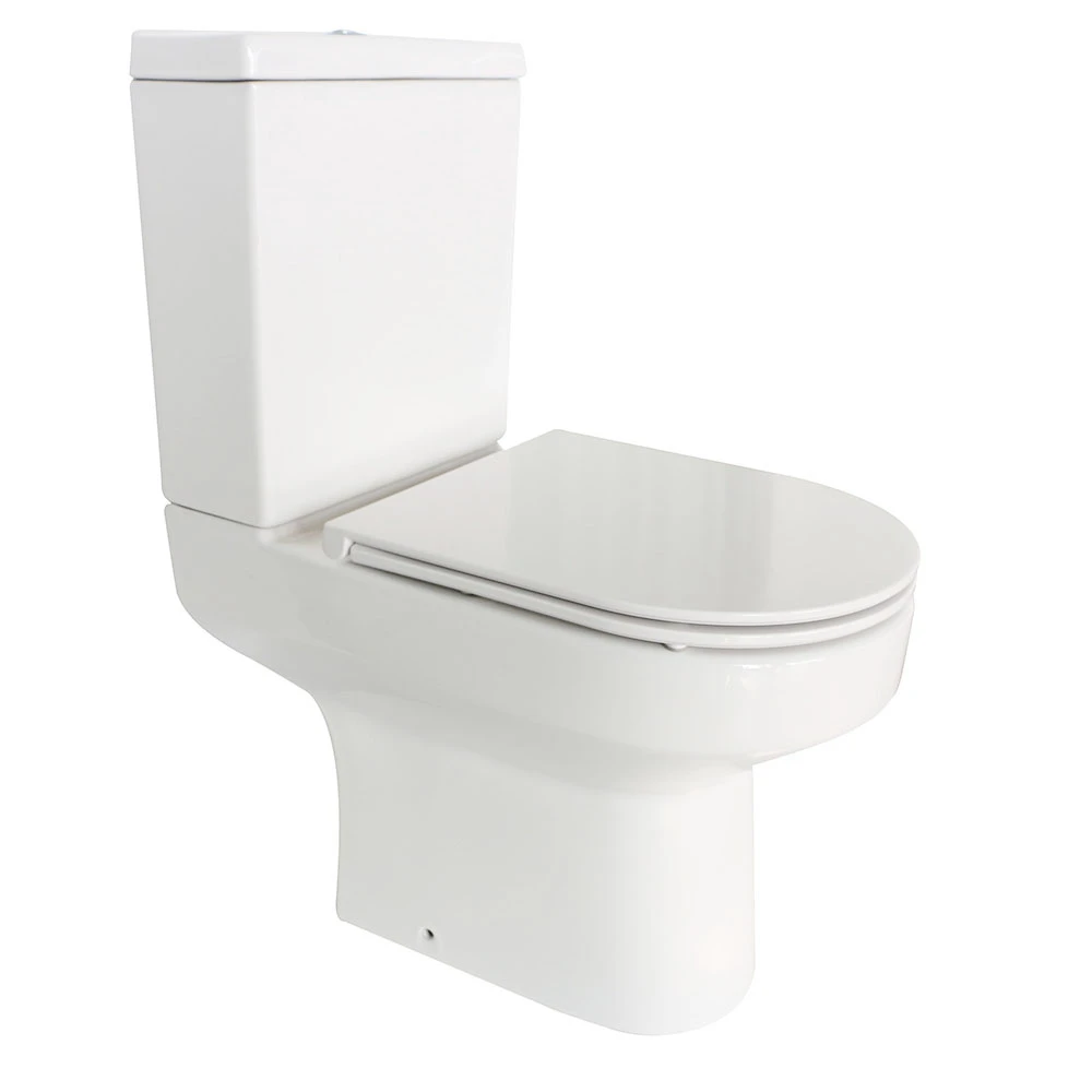 Squatting Pan Commode Bathroom White Tile Two Colored Bowl Wall Hung Ceramic Toilet. Closestool Toilet