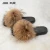 Import Stable Quality Raccoon Fur Soft Sandals Wholesale Women Slippers Natural Color Fur Slides from China