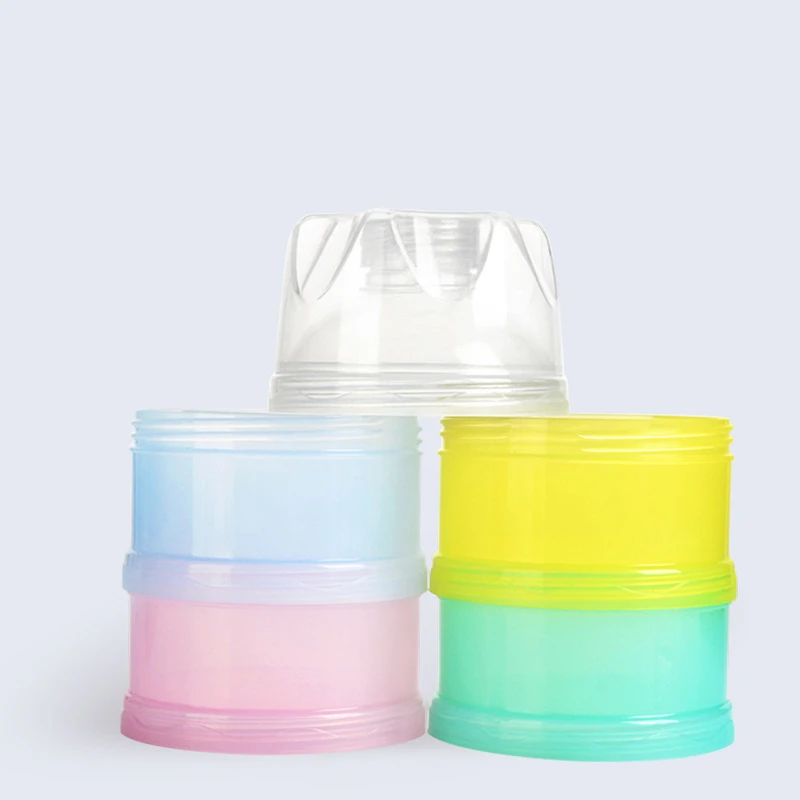 Stackable Formula Dispenser Food Containers Baby Milk Powder Storage Box With Dust Cover