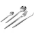 Import Stainless Steel Banquet Tableware Titanium Plated Round Handle Knife And Fork Set from China