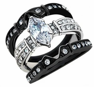 Stainless Steel CZ Fashion Wholesale Rings Jewelry Women