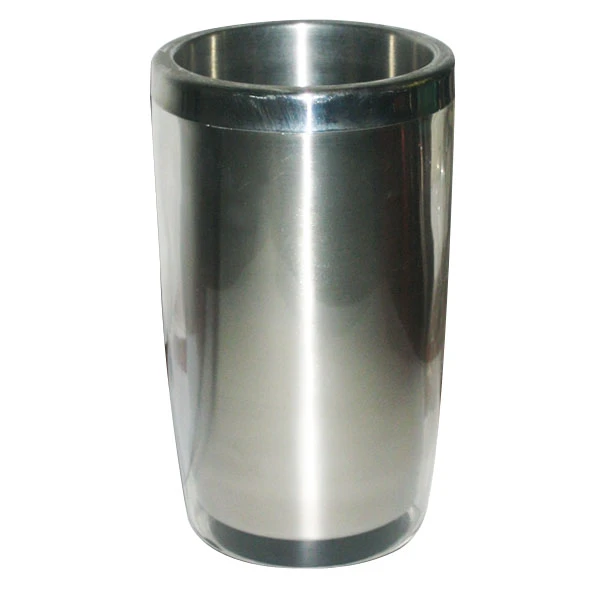 Stainless steel double plastic cover straight ice bucket