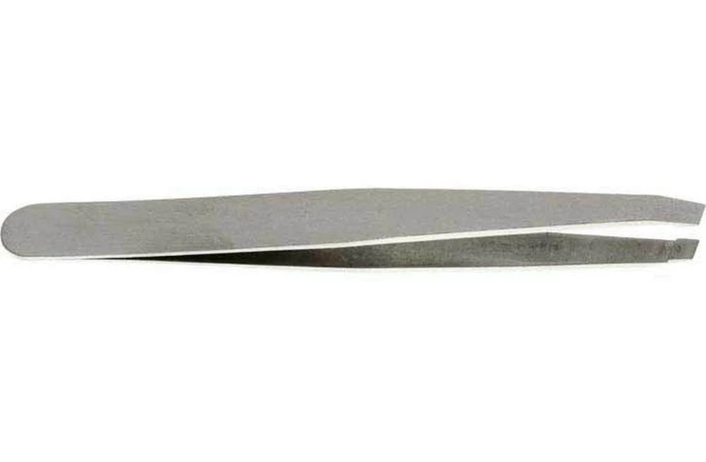 stainless steel eyebrow tweezers, high quality slanted tip eyebrow tweezers