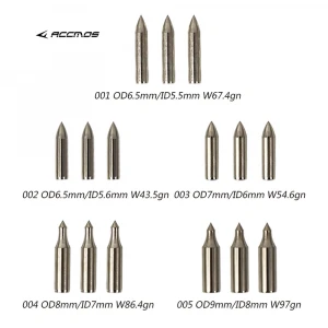 Stainless Steel Field Arrow Point Tip For OD 5.5/5.6/6/7/8mm Bamboo Wood Arrow Shaft Broadhead Arrow Head Accessory