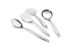 Stainless Steel Kitchen Tool Set for Cooking, Set of 4, Silver Kitchenware Serving Spoon Ladle Skimmer Turner  Spatula