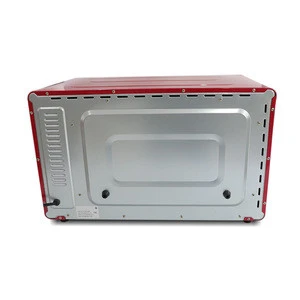 Stainless Steel/Red 6-Slice Convection Countertop Toaster Oven, Includes Bake Pan, Toasting Rack