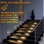 Import staircase step solar light   waterproof outdoor step deck lamp  for fence by pathway driveway yard garden from China