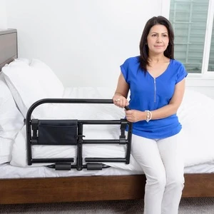 Stander Prime Adult Bed Rail Elderly Safety Bed Rail with Heavy Duty Bariatric Handle &amp; Pouch