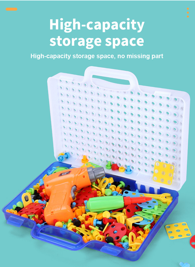 Buy Steam Stem Toys Diy Puzzle Plastic Screw Plate Toys Building Blocks ...