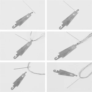 Steel Hook needle threader help for hand sew Ribbon embroidery cross x stitching sewing DIY tool craft needlework set