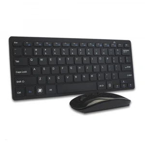 Stock portable slim ABS Multimedia 2.4ghz ultra-thin Lighting white wireless keyboard and mouse set