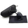 STOCK sun glasses UV 400 mens retro metal vintage driving finishing polarized sunglasses with case