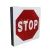 stop sign traffic aluminum STOP sign white LED solar power traffic sign board