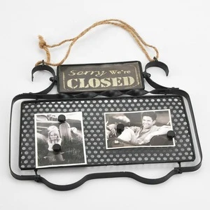 Store Mark OPEN&CLOSED Metal Sign Bar Wall Decor Vintage Metal Crafts Home Decor Hangingg Plaques With Yellow Truck Model