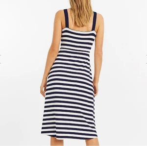 Stripe long style temperament shows thin dress