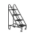 Strong Durable School Equipment Steel Library Mute Movable Book Trolley Climbing Steps Ladder