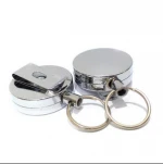 strong metal badge reel with steel cables for holder