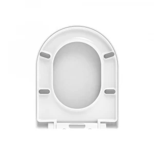 SU004 New design plastic D shape toilet seat with soft close hinge sanitary fitting