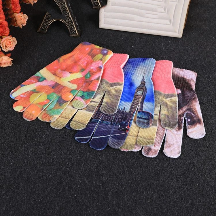 Super Quality cartoon design and color winter touch screen warm gloves