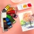 Import Superior 18/25/33/42 New Solid Watercolor Paint Set Fan Shape Foldable Pocket Travel Bright Water Color Pigment with Water Brush from China