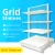 Import Supermarket Gondola Grid High Quality Single-sided Heavy Duty Cold-rolled Steel Display Shelf from China