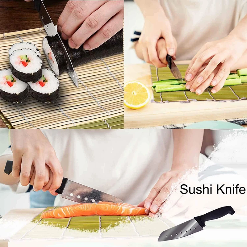 Sushi Making Kit, 17pcs Sushi Maker Set, DIY Kitchen Set for Women Gifts, Making sushi at home by ourselves.