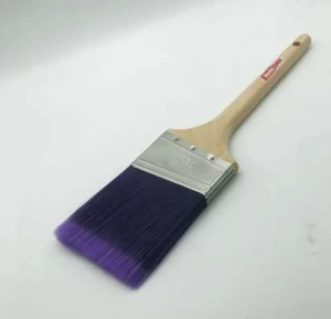 Synthetic fiber brush 2A PET sharp filament stainless steel cover 2/2.5/3/4inches wall paint angled tip brush