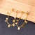 Import Tassel chain bright water drop Sequin back hanging Earrings titanium steel gold plated exquisite womens style from China