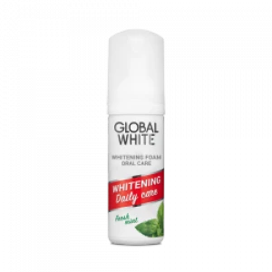Teeth whitening foam GLOBAL WHITE 50 ml, cleaning teeth without brush and paste