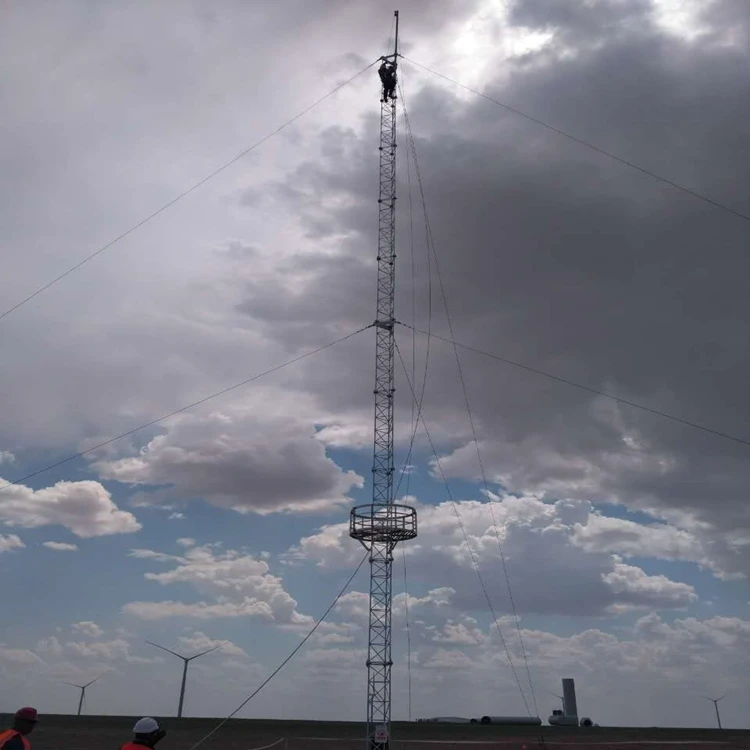 Telecommunication Guyed Mast Steel Antenna Lattice Tower