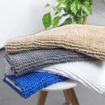 Thick Soft Microfiber Chenille Washable Super Absorbent Non Slip Bathroom Shaggy Floor Rug Towel Shower Mat