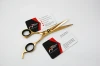 titanium gold coated hair cutting scissors adjustable screw used for professional hair cutting thinning scissor by human tools