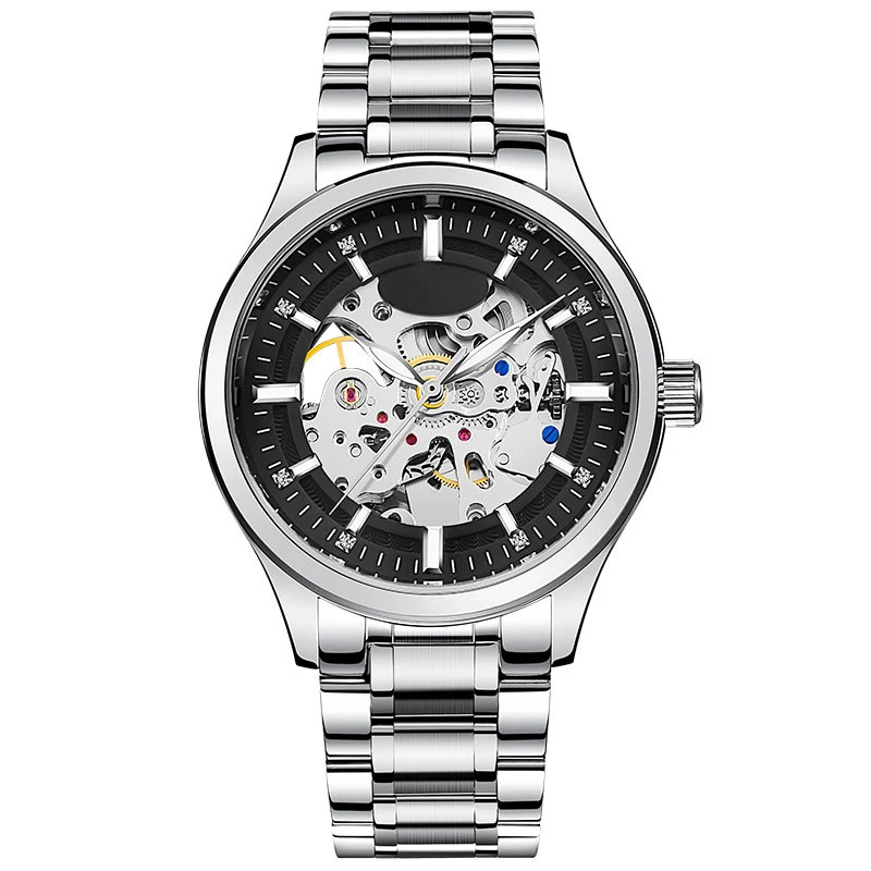 Top Brand Luxury Mechanical Watch Men Automatic Self-Wind Wrist watches For Men Waterproof Mechanical Wristwatch Man Clock
