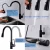 Import Traditinal Brass body kitchen faucet tap sprayer termostatic gold matte black sink from China