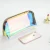 Import Transparent customized Waterproof Pvc Plastic Zipper Travel Clear Holographic rainbow Makeup Bag from China