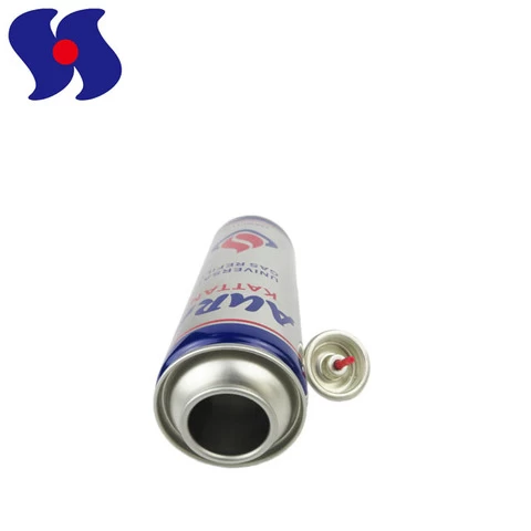 Transparent Printing Empty Tin Can Gas Canister with Aerosol Valve