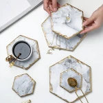 Trivet Mat Cooking Potholders Pads  Gift Accessories Oem Customized American Item Style natural marble coaster