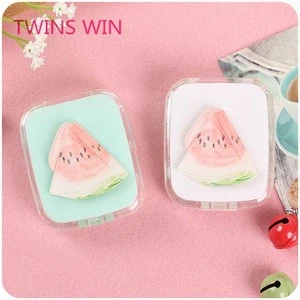 Turkey circle lenses case hot selling cheap contact lens case fruit style contact lens case&amp; contact lens holder