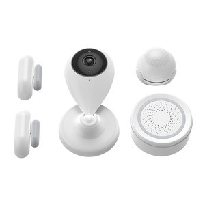 Tuya smart life app remote control wireless door window detector/ PIR sensor/security camera/ siren alarm for home
