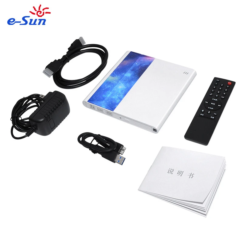 TV Support! E-Sun HD External DVD RW Drives Burner Type C &amp; USB 3.0 DVD Drive compatible for TV and laptop