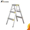 two sided foldable aluminium alloy step ladder with 3 steps