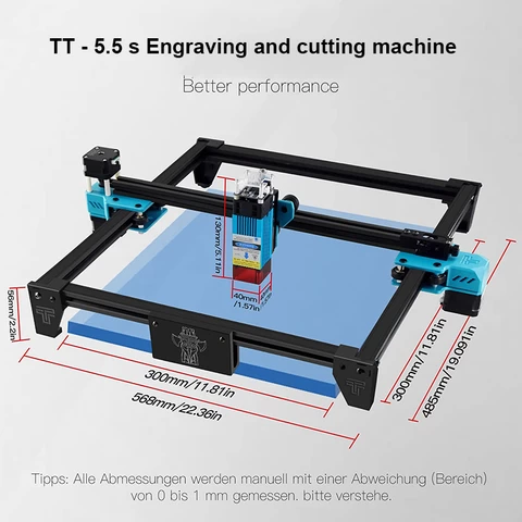 TWOTREES mini 3d laser cutting engraving machine leather cnc 40w 3030 europe laser engraving machine