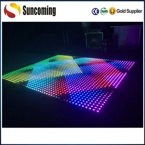 Ultra-thin remote control RGB digital dance floor led brick light