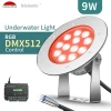 UNDERWATER LAMPS  DC12V SS316L High Bright 9W RGB DMX512 Control Swimming Pool Underwater Led Lights